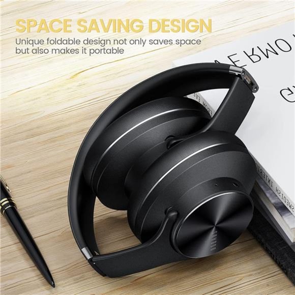 Bluetooth Headphones Over Ear,52Hours Playtime Wireless Headphone with 3EQ Modes - Picture 4 of 6